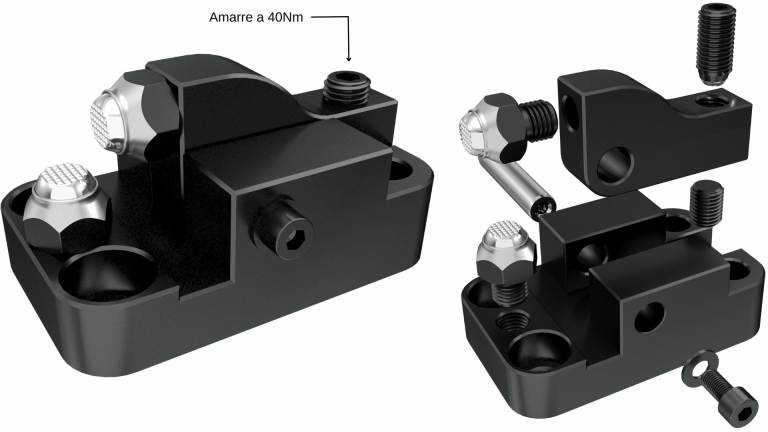 Brida de amarre lateral para utillajes modulares fabricados en España por Utillajes Legazpi