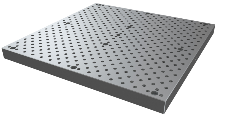 Mesa o placa modular de 800x800x57 para utillajes modulares fabricados en España por Utillajes Legazpi