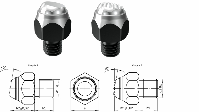 Soporte con bola oscilante fijo para utillajes modulares para amarre de piezas fabricados en España por Utillajes Legazpi